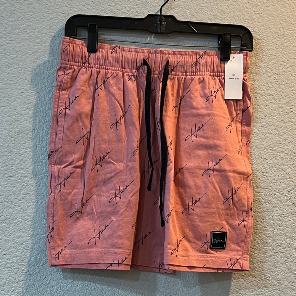 Hollister Jersey Lounge Short 7” - Dark Pink Print